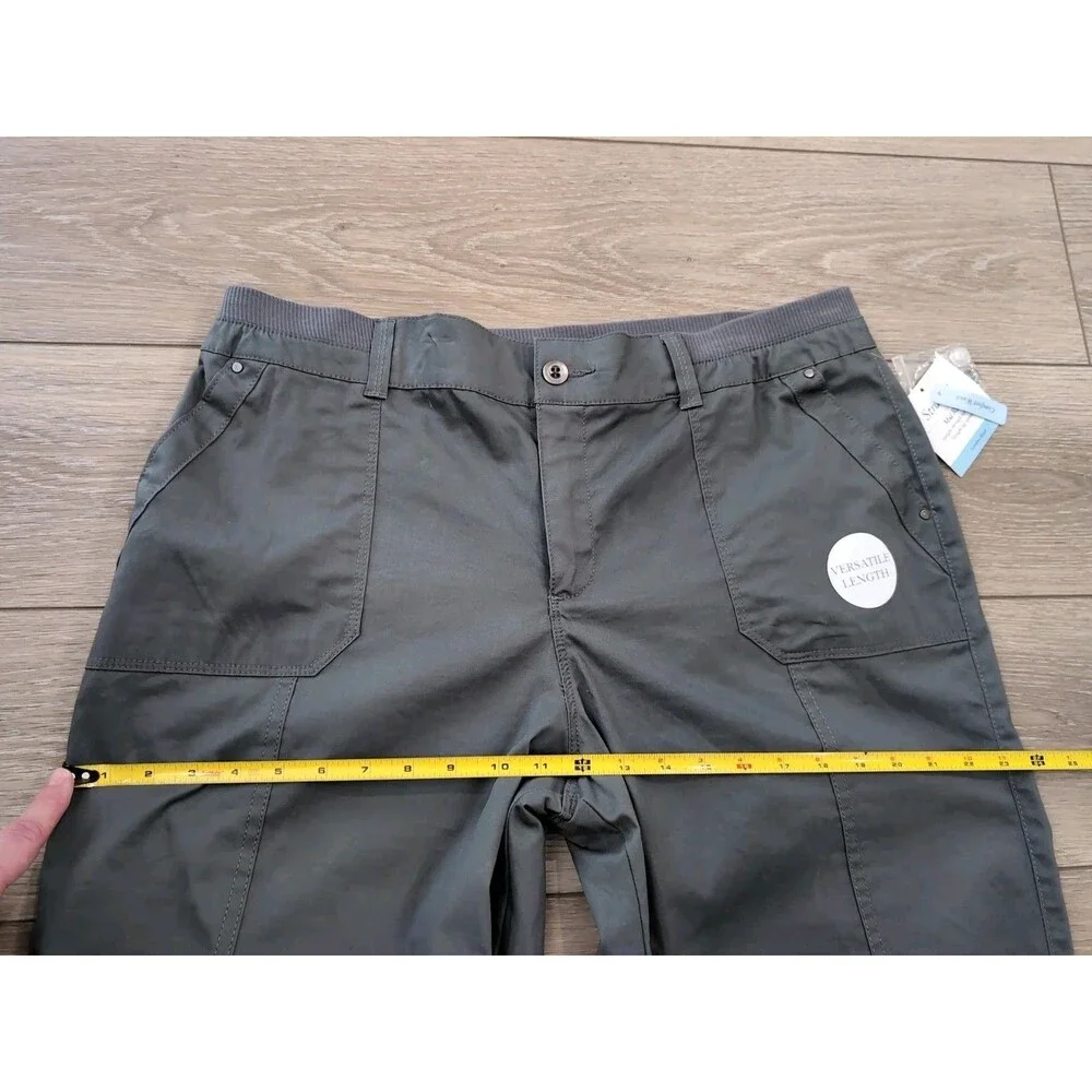 CROFT & BARROW WOMEN'S STRETCH VERSATILE LENGHTH PLANTS STRETCH WAIST W Size 18